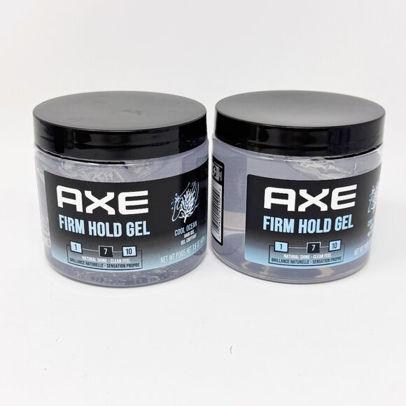 (2) Axe Firm Hold Gel 'Cool Ocean' 12H Lasting Control15 oz. each. NEW